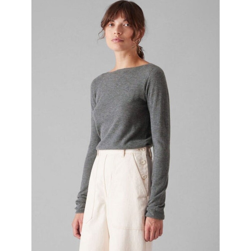 Toast Fine Wool Cashmere Sweater | Grey Melange | XXS